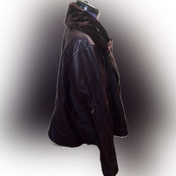 Faux-Leather Moto Jacket Size 28 - Picture 4 of 15